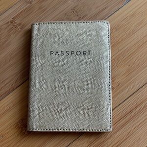 Elegant Gold Passport Holder